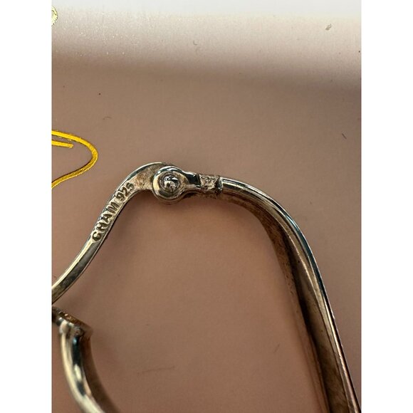 CHAM 925 Sterling Wavey Hoop Earrings - Picture 3 of 3